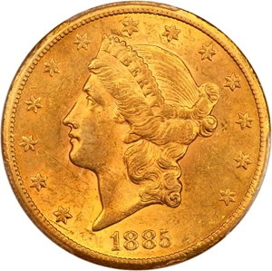 image for: 1885-CC $20 PCGS AU58