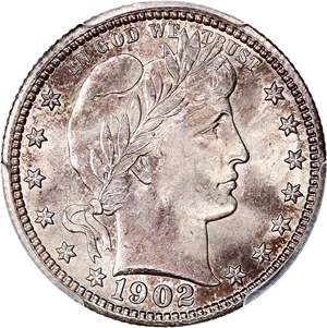 image for: 1902-S 25c PCGS/CAC MS65+ ex: D.L. Hansen