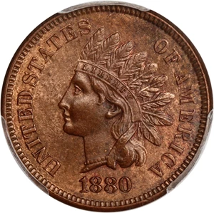 image for: 1880 1c PCGS MS64 BN