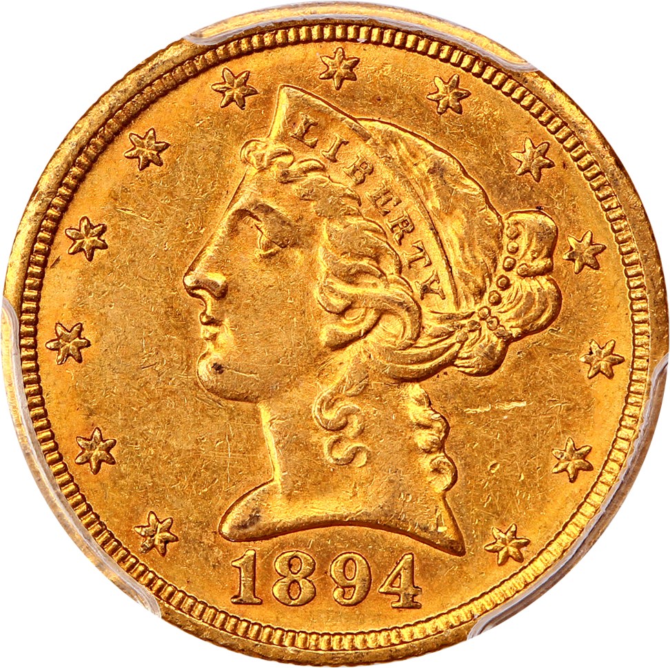 image for: 1894-O $5 PCGS/CAC AU58