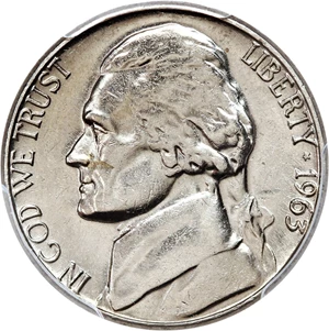 image for: 1963-D 5c PCGS MS65 FS