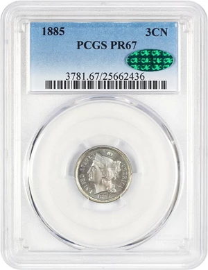 image for: 1885 3cN PCGS/CAC Proof 67