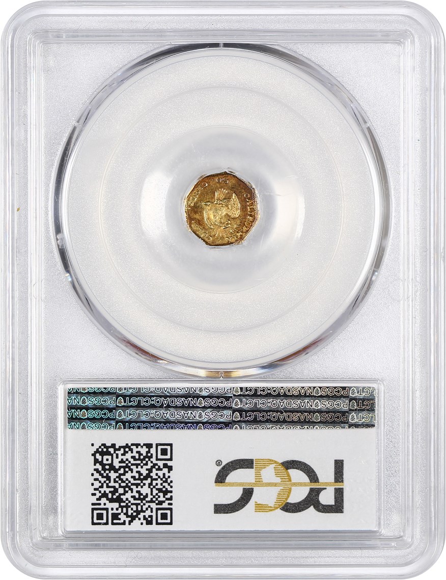 image for: 1853 Cal. Gold 50c PCGS MS62 (BG-302 Peacock)