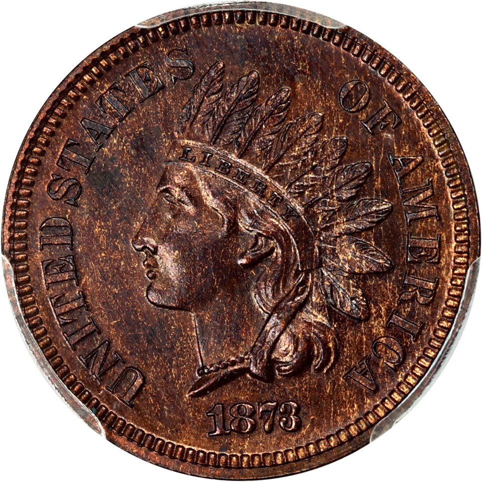 image for: 1873 1c PCGS Proof 63 BN (Closed 3, Eagle Eye Photo Seal)