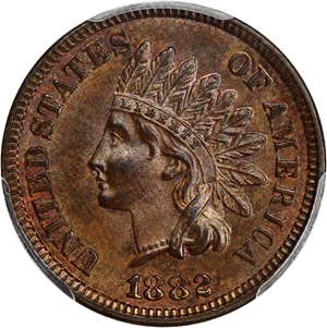 image for: 1882 1c PCGS MS64 BN