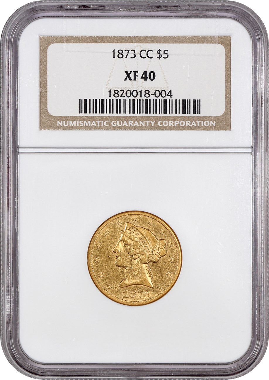 image for: 1873-CC $5 NGC XF40