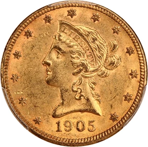 image for: 1905-S $10 PCGS/CAC MS61