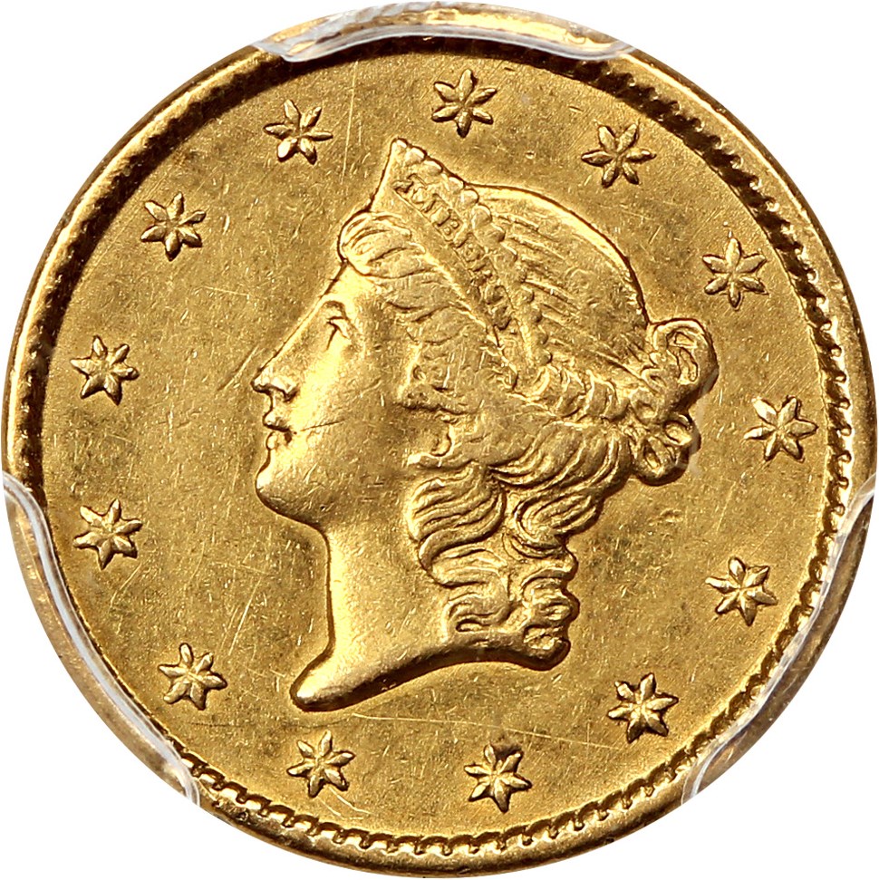 image for: 1850 G$1 PCGS AU53