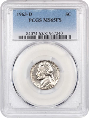image for: 1963-D 5c PCGS MS65 FS