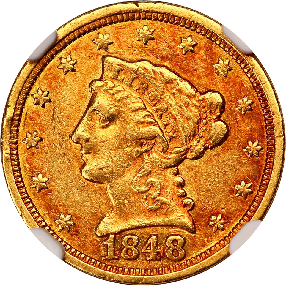 image for: 1848-C $2 1/2 NGC AU53