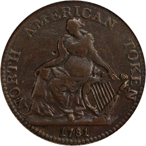 image for: 1781 North American Token PCGS XF40 (OGH)