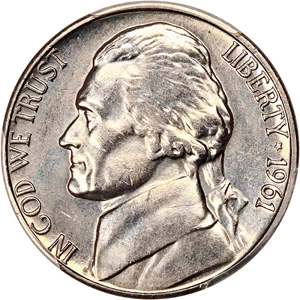 image for: 1961-D 5c PCGS/QA MS64 FS