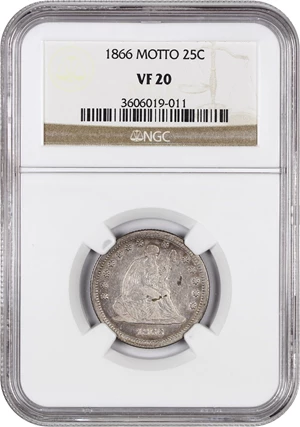 image for: 1866 25c NGC VF20