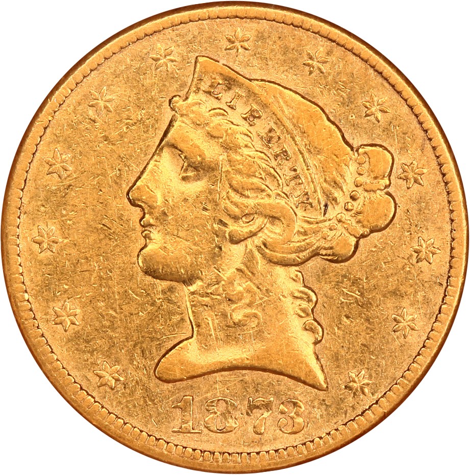 image for: 1873-CC $5 NGC XF40