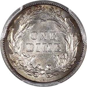 image for: 1899 10c PCGS UNC Details (Cleaning)