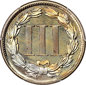 image for: 1885 3cN PCGS/CAC Proof 67