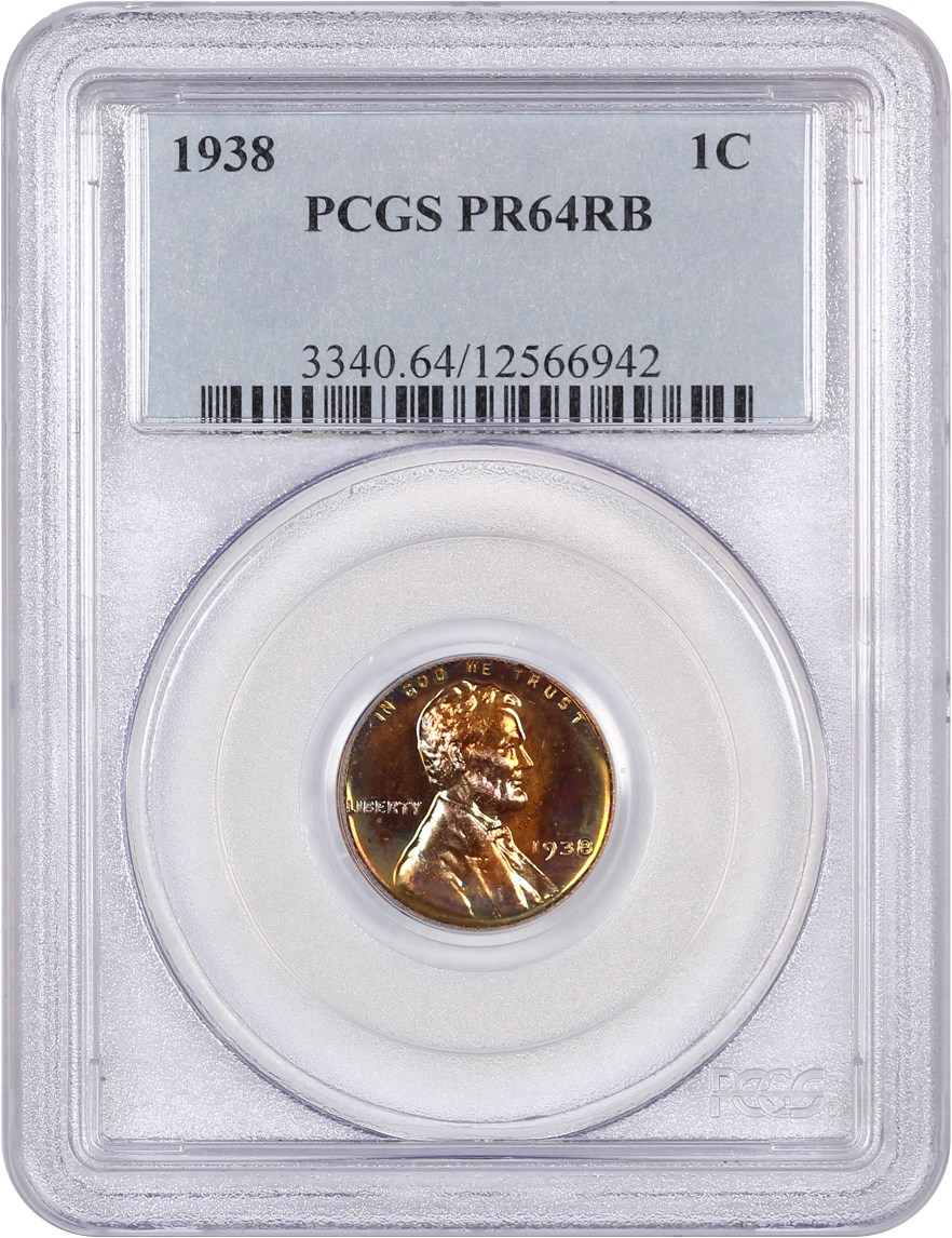 image for: 1938 1c PCGS Proof 64 RB
