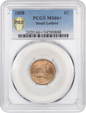 image for: 1858 Flying Eagle 1c PCGS MS66+ (Small Letters)
