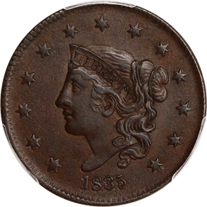 image for: 1835 1c PCGS MS62 BN (Head of 1836)