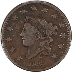image for: 1833 1c PCGS VG-10