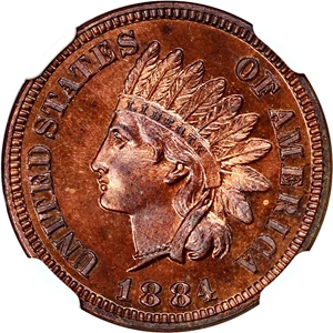 image for: 1884 1c NGC Proof 64 RB
