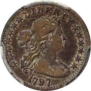 image for: 1797 H10c PCGS/CAC VF20 (LM-4, 13 Stars)