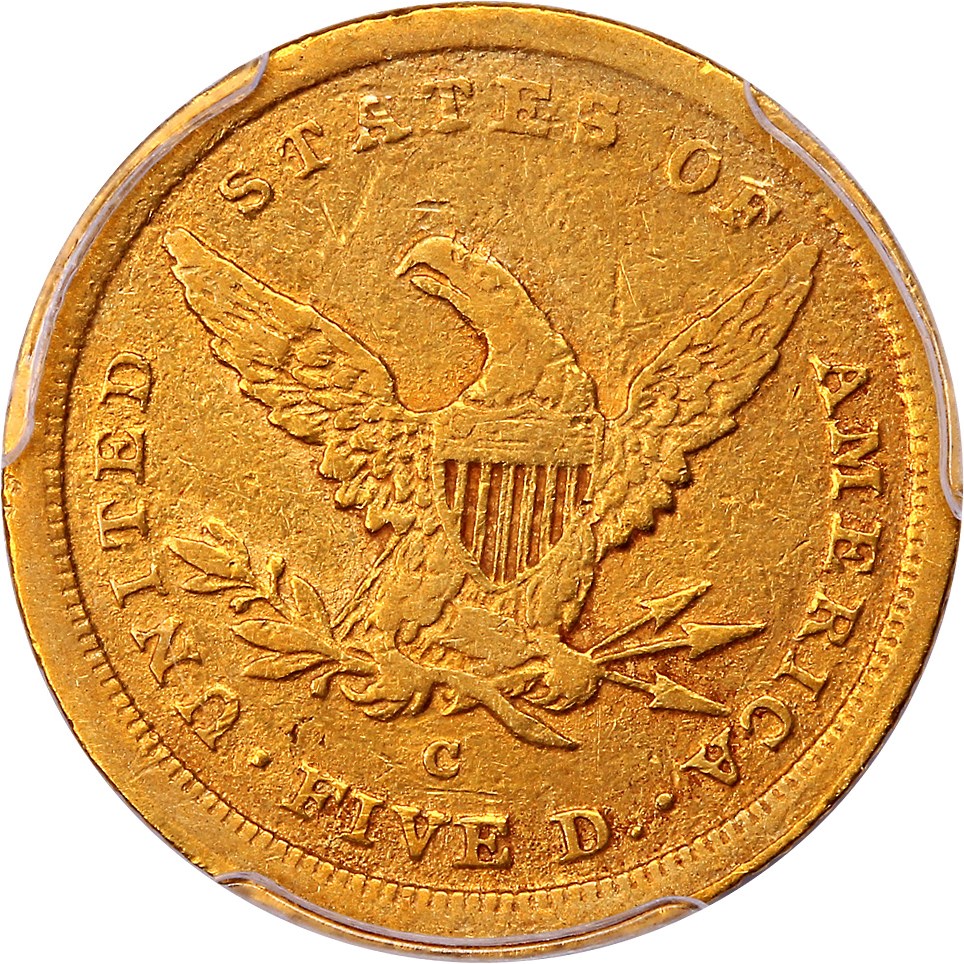 image for: 1842-C $5 PCGS VF25 (Small Date)