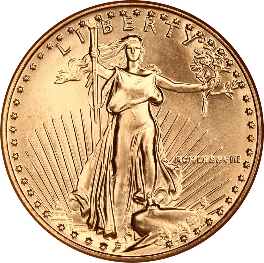 image for: 1988 Gold Eagle $25 NGC MS69