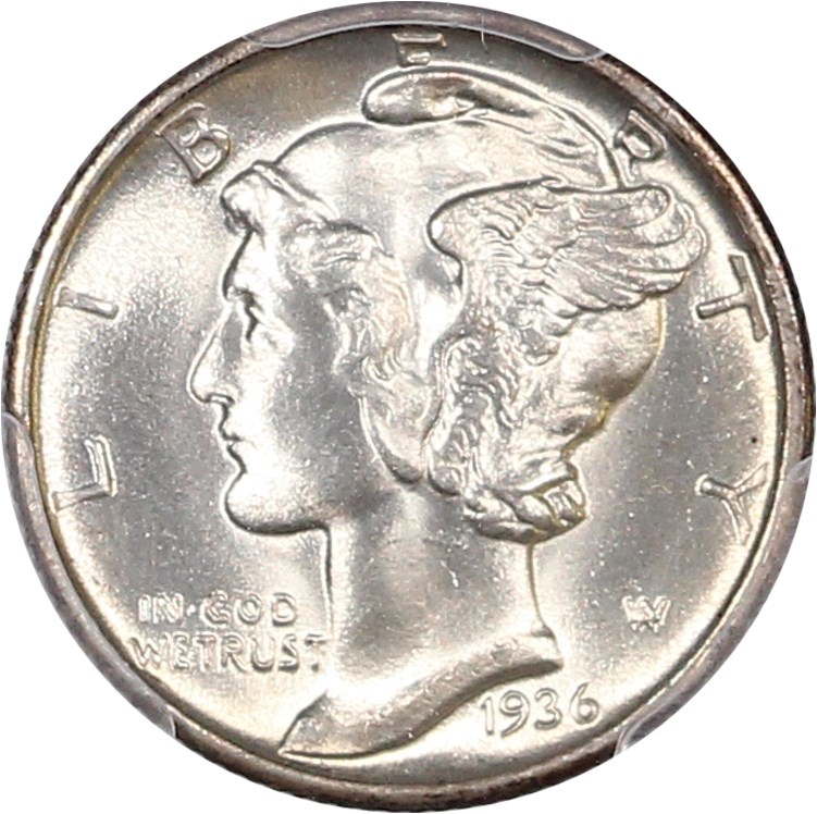 image for: 1936 10c PCGS MS66