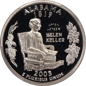 image for: 2003-S Alabama 25c PCGS Proof 69 DCAM (Silver)