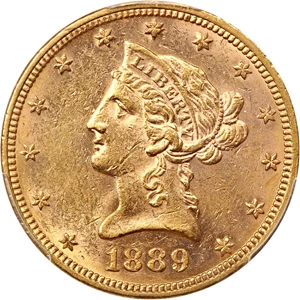 image for: 1889 $10 PCGS MS60