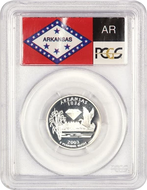 image for: 2003-S Arkansas 25c PCGS Proof 69 DCAM (Silver)