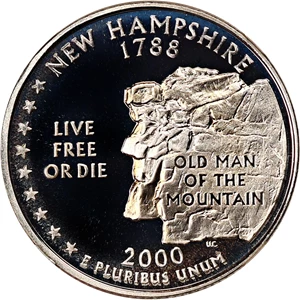 image for: 2000-S New Hampshire 25c NGC Proof 69 UCAM (Silver)