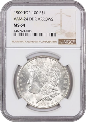 image for: 1900 $1 NGC MS64 (VAM-24, Doubled Wing)