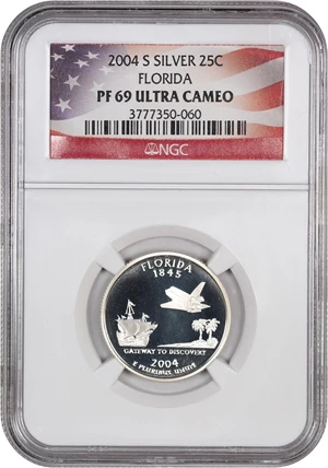 image for: 2004-S Florida 25c NGC Proof 69 UCAM (Silver)