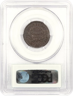 image for: 1795 1/2c PCGS/CAC F12 (With Pole, Reeded Edge, Punctuated Date)