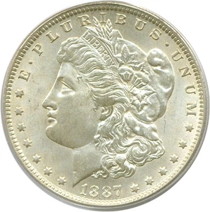 image for: 1887/6-O $1 PCGS MS64