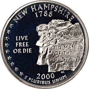 image for: 2000-S New Hampshire 25c NGC Proof 69 UCAM (Silver)