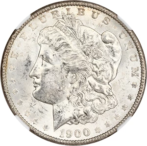 image for: Top 100 VAM: 1900 $1 NGC MS64 (VAM-24, Doubled Wing)