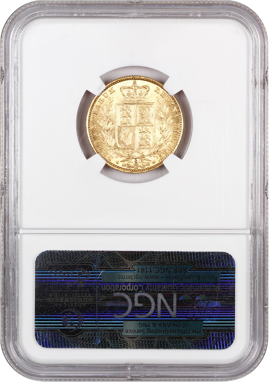 image for: Australia: 1875-S Shield (KM-6) Sov NGC MS61