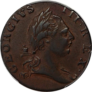 image for: 1773 Virginia Halfpenny PCGS XF45 (With Period)