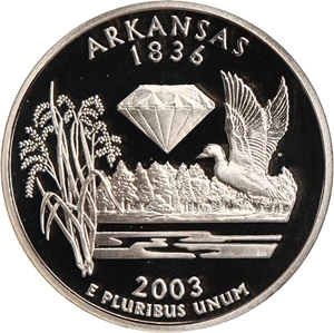 image for: 2003-S Arkansas 25c NGC Proof 69 UCAM (Silver, OH)