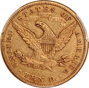 image for: 1875-CC $10 PCGS XF40