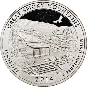 image for: 2014-S Great Smoky Mountains 25c NGC Proof 69 UCAM (Silver)