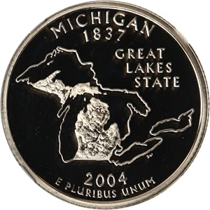 image for: 2004-S Michigan 25c NGC Proof 69 UCAM (Silver)