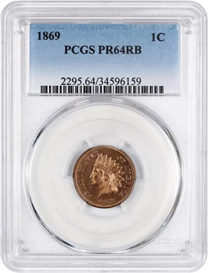 image for: 1869 1c PCGS Proof 64 RB