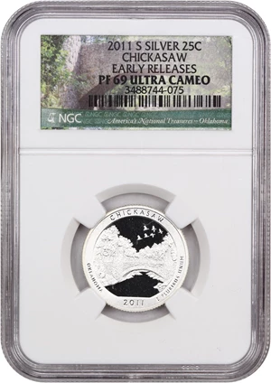 image for: 2011-S Chickasaw 25c NGC Proof 69 UCAM (Silver, Early Releases)