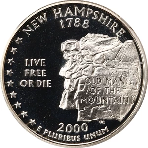 image for: 2000-S New Hampshire 25c NGC Proof 69 UCAM (Silver)