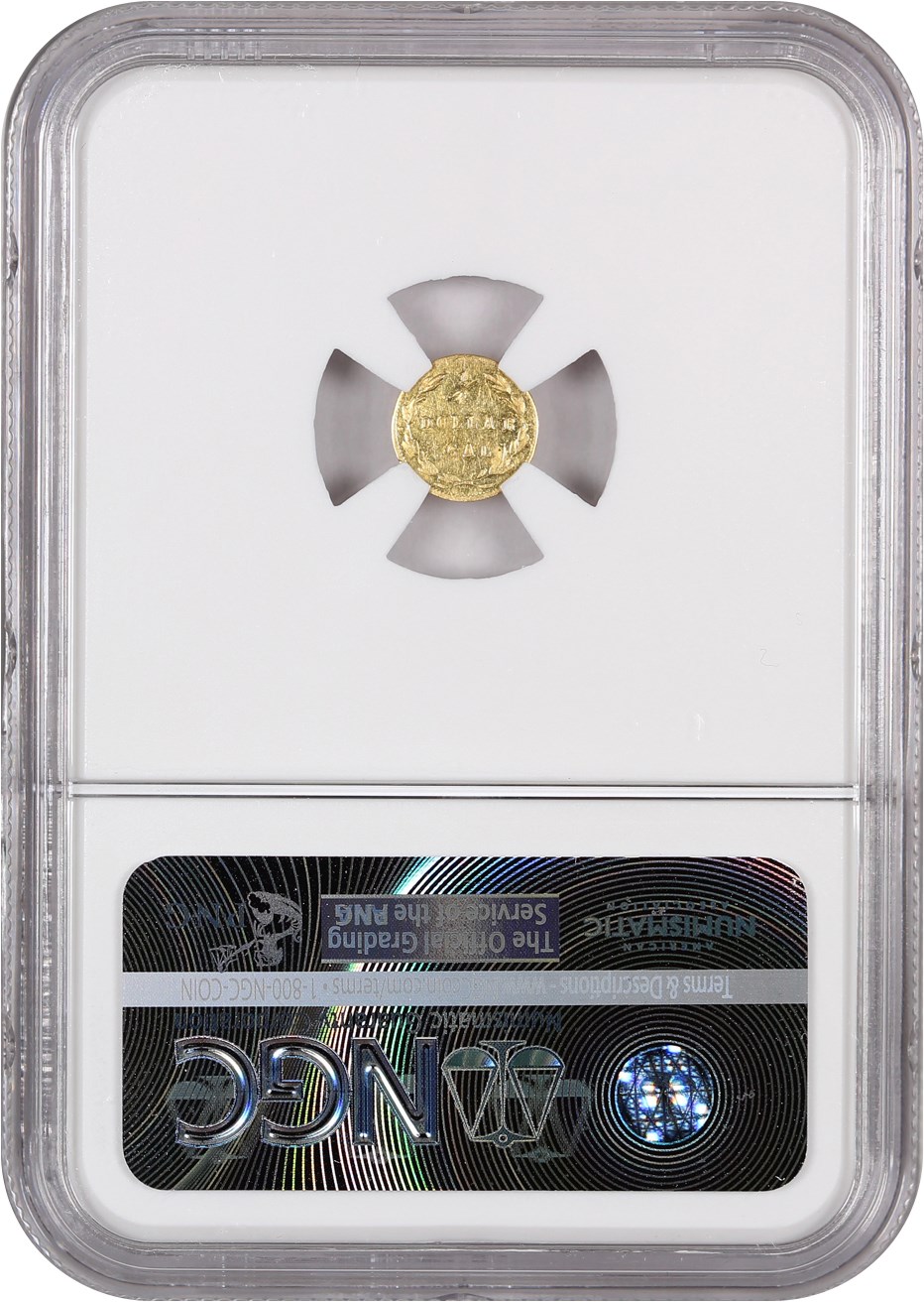 image for: 1871 Cal. Gold 25c NGC MS62 (BG-840)