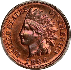image for: 1886 1c PCGS MS64 RB (Type 2)